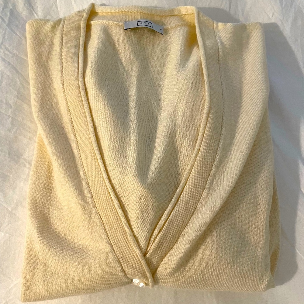 Brand new AYR cream cardigan in a size small